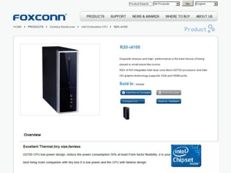 R20-i4100 driver download page on the Foxconn site