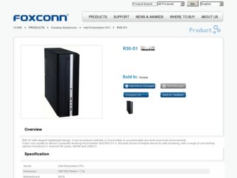 R30-D1 driver download page on the Foxconn site