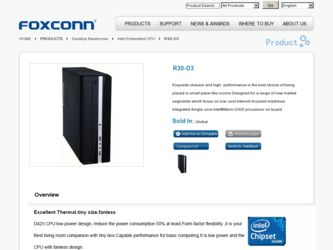 R30-D3 driver download page on the Foxconn site