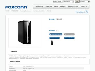 R40-D2 driver download page on the Foxconn site