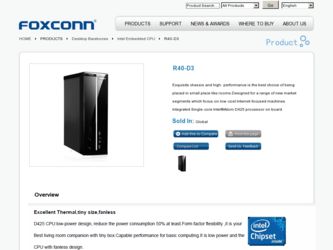 R40-D3 driver download page on the Foxconn site