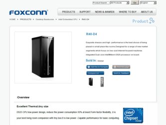 R40-D4 driver download page on the Foxconn site
