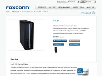 R40-H1 driver download page on the Foxconn site