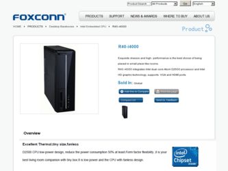 R40-i4000 driver download page on the Foxconn site