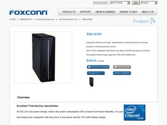 R40-i4100 driver download page on the Foxconn site