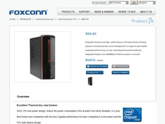 R50-D3 driver download page on the Foxconn site