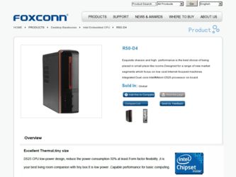 R50-D4 driver download page on the Foxconn site