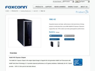 RM2-H2 driver download page on the Foxconn site