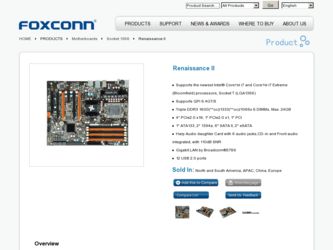 Renaissance II driver download page on the Foxconn site