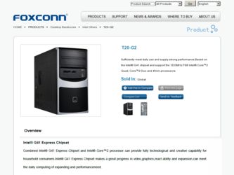 T20-G2 driver download page on the Foxconn site
