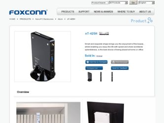 nT-425H driver download page on the Foxconn site