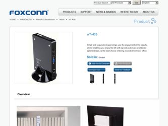 nT-435 driver download page on the Foxconn site