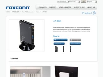 nT-435H driver download page on the Foxconn site
