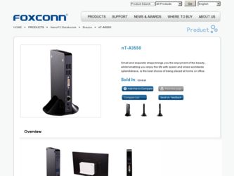 nT-A3550 driver download page on the Foxconn site