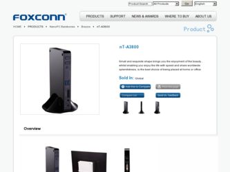 nT-A3800 driver download page on the Foxconn site
