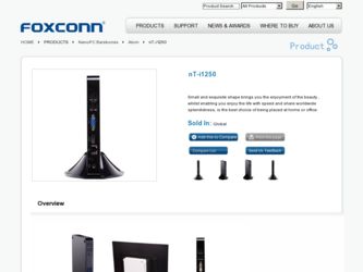 nT-i1250 driver download page on the Foxconn site
