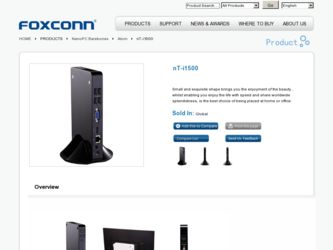 nT-i1500 driver download page on the Foxconn site