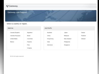 FX541S driver download page on the Gateway site