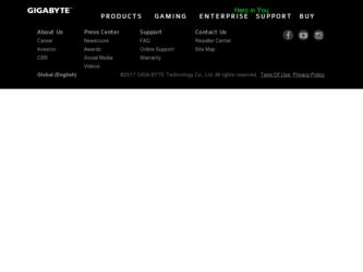 ECO500 driver download page on the Gigabyte site