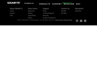 MVBAYAI driver download page on the Gigabyte site