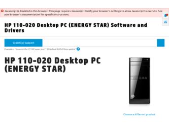 110-020 driver download page on the HP site