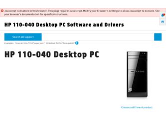 110-040 driver download page on the HP site