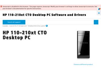 110-210xt driver download page on the HP site