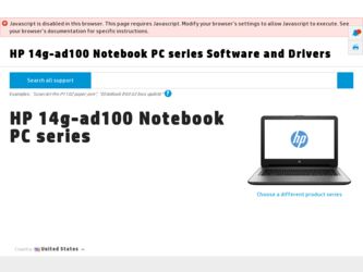 14g-ad100 driver download page on the HP site