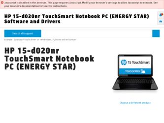 15-d020nr driver download page on the HP site