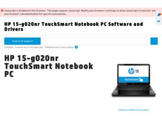 15-g020nr driver download page on the HP site