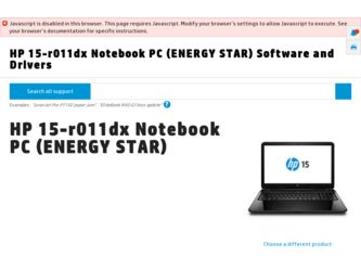 15-r011dx driver download page on the HP site