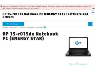 15-r015dx driver download page on the HP site