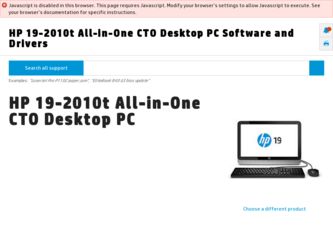 19-2010t driver download page on the HP site