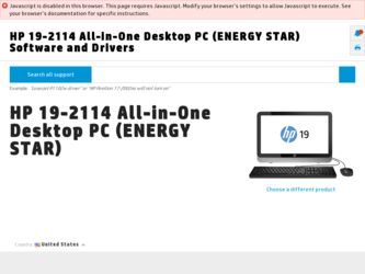19-2114 driver download page on the HP site