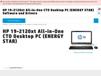 19-2120xt driver download page on the HP site
