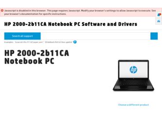 2000-2b11CA driver download page on the HP site