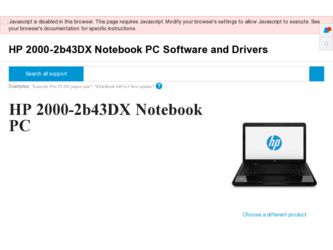 2000-2b43DX driver download page on the HP site