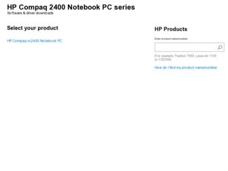 2400 driver download page on the HP site