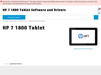 7 1800 driver download page on the HP site