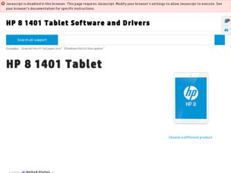 8 1401 driver download page on the HP site
