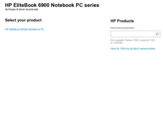EliteBook 6900 driver download page on the HP site