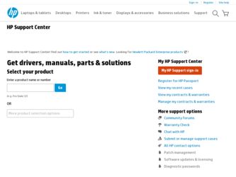 EliteDesk 800 driver download page on the HP site