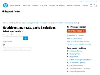 Mini 100e driver download page on the HP site