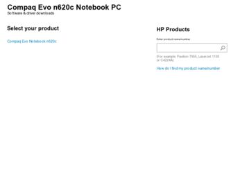 N620c driver download page on the HP site