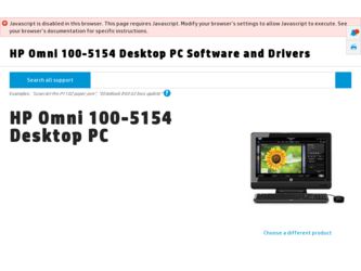 Omni 100-5154 driver download page on the HP site