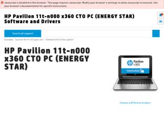 Pavilion 11t-n000 driver download page on the HP site