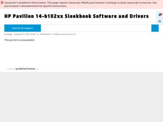 Pavilion 14-b102xx driver download page on the HP site