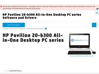 Pavilion 20-b300 driver download page on the HP site