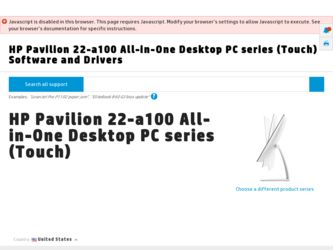 Pavilion 22-a100 driver download page on the HP site