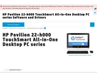 Pavilion 22-h000 driver download page on the HP site